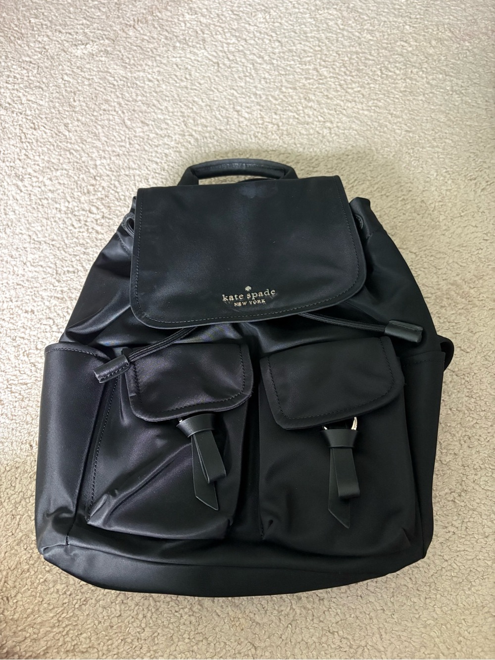 kate Spade Black Nylon Backpack